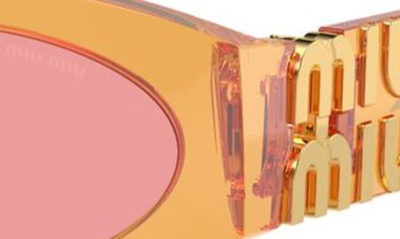 Shop Miu Miu 54mm Rectangular Sunglasses In Pink