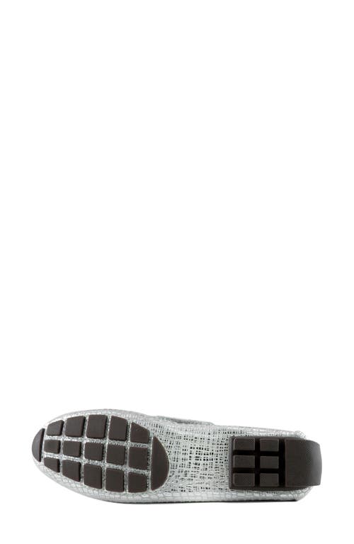 Shop Marc Joseph New York Cypress Hill Driving Loafer In Metallic Silver Gator