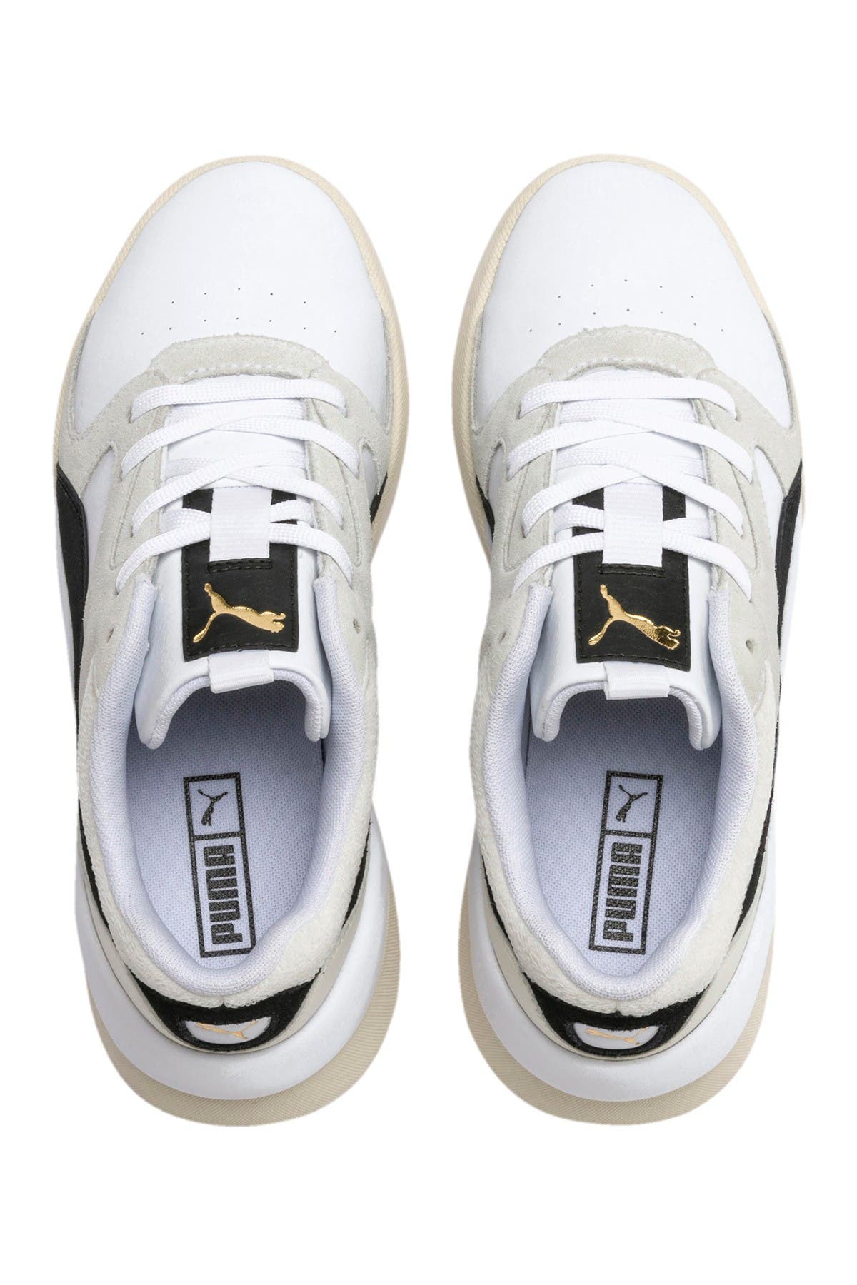 puma aeon heritage white and black sneakers