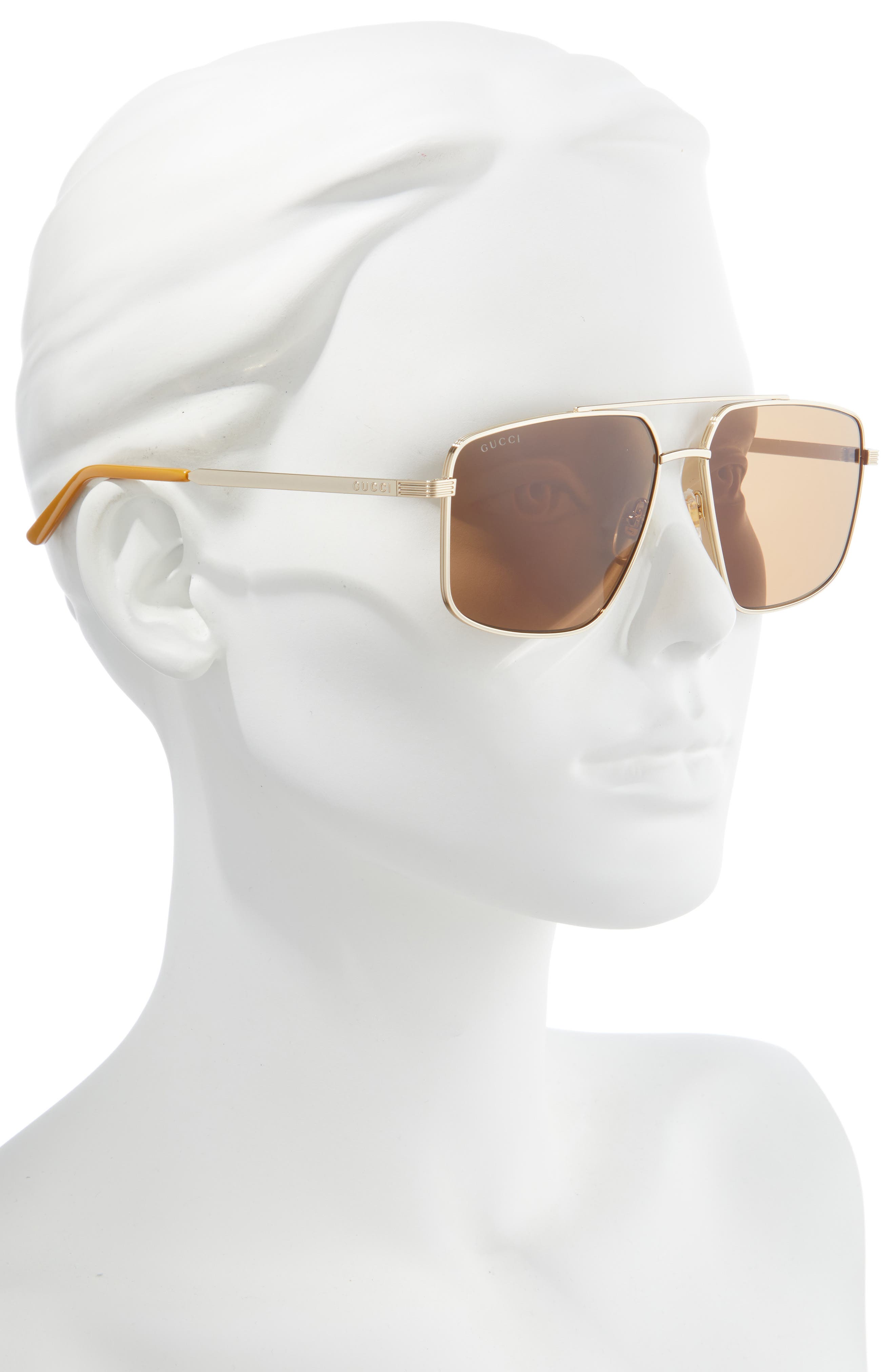 60mm aviator sunglasses gucci