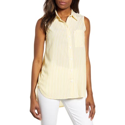 Beachlunchlounge Ana Sleeveless Stripe Shirt, Green
