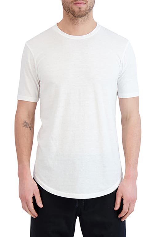 Triblend Scallop Crew T-Shirt in White