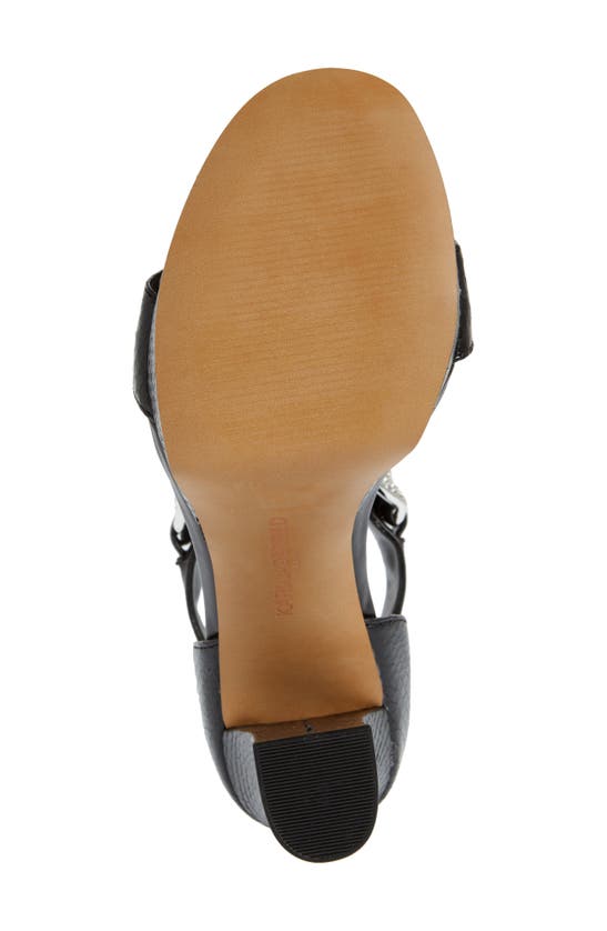 Karl Lagerfeld Anisha Crystal Links Platform Sandal In Black