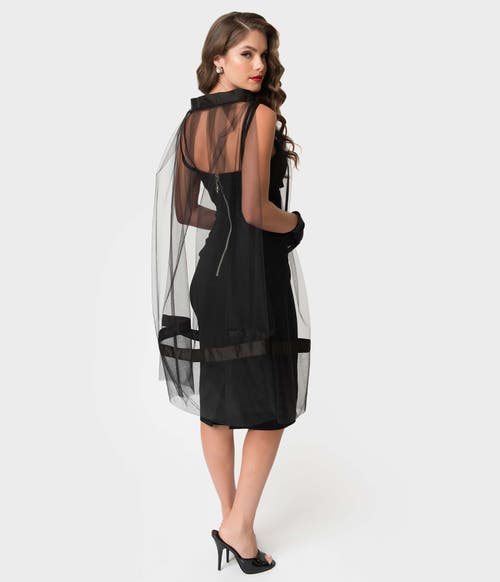 UNIQUE VINTAGE UNIQUE VINTAGE MAGIC SHEATH DRESS & CAPE SET