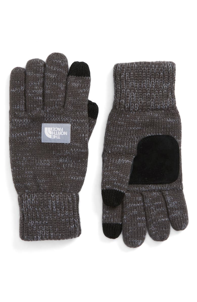 THE NORTH FACE Etip Salty Dog Knit Tech Gloves, Main, color, GRAPHITE GREY