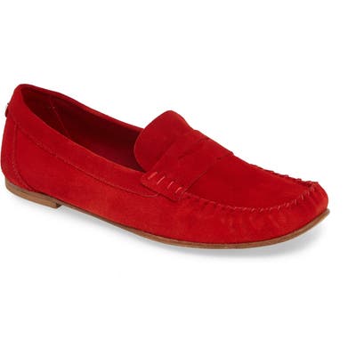 Aquatalia Lesley Weatherproof Loafer, Red