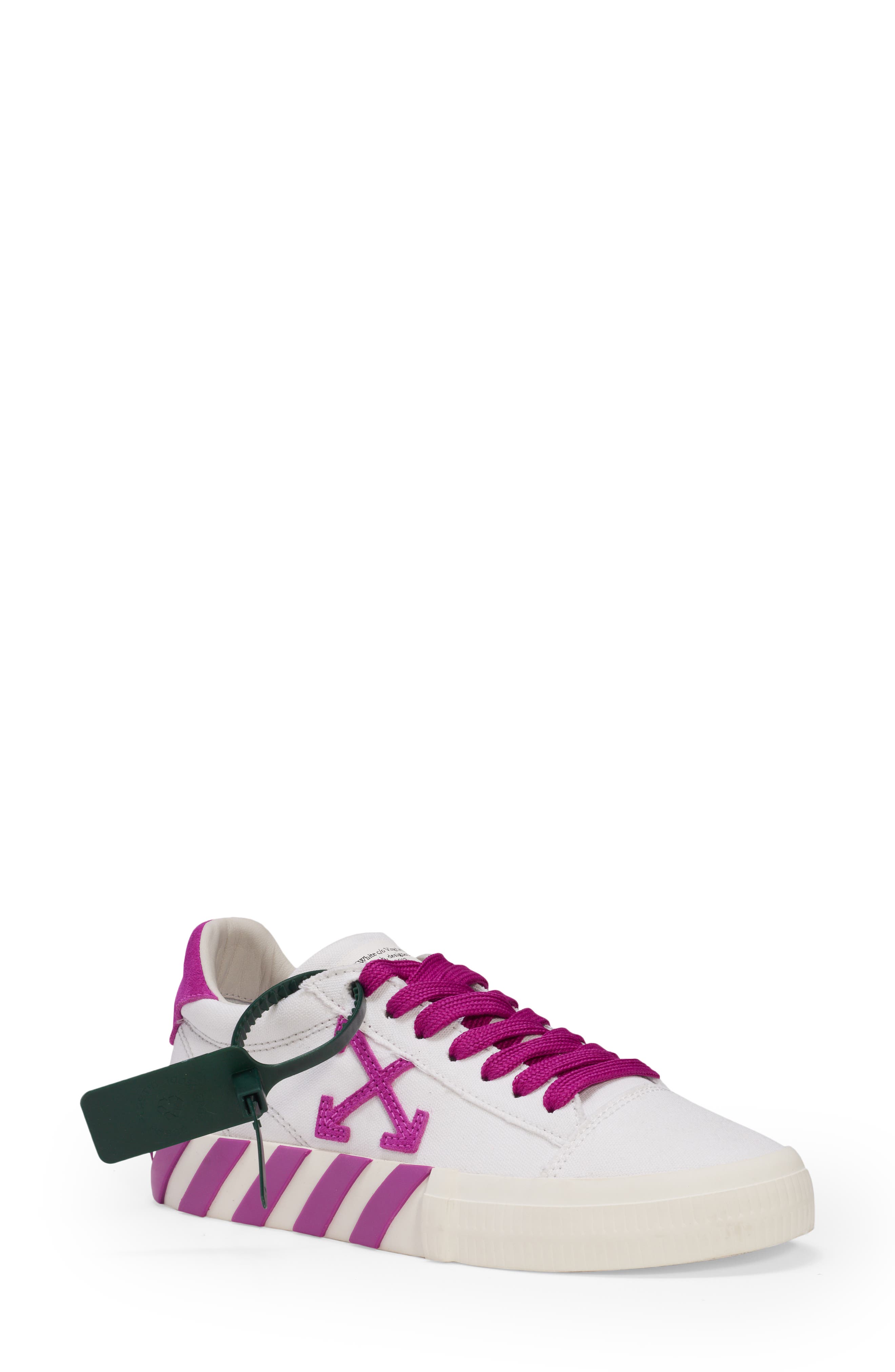 off white low top sneakers pink