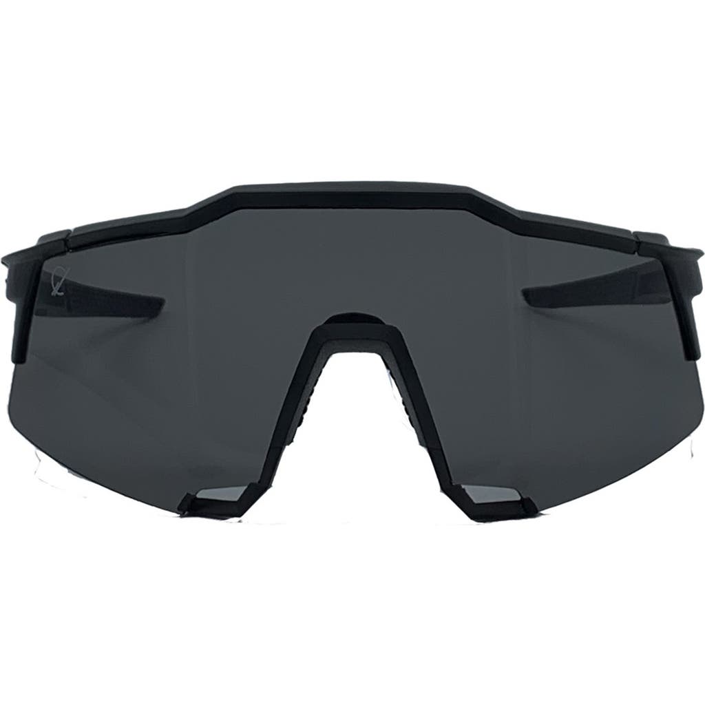 Bluestone Sunshields Zaddy 88mm Wrap Shield Sunglasses In Black
