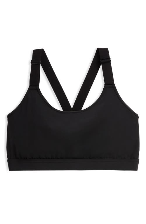 TomboyX Peak Medium Impact Sports Bra Black at