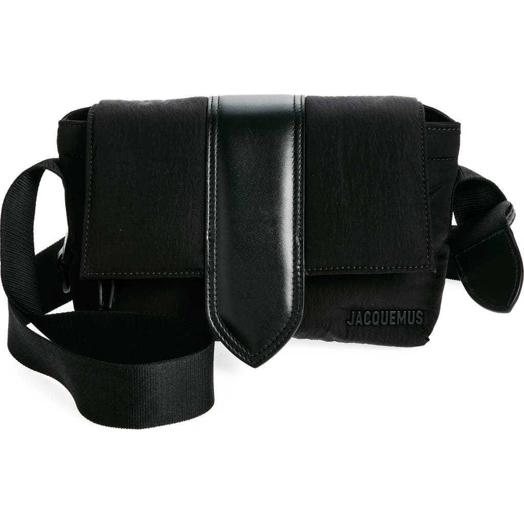 Jacquemus Womens La Banane Bambino Woven Belt Bag Black In Black