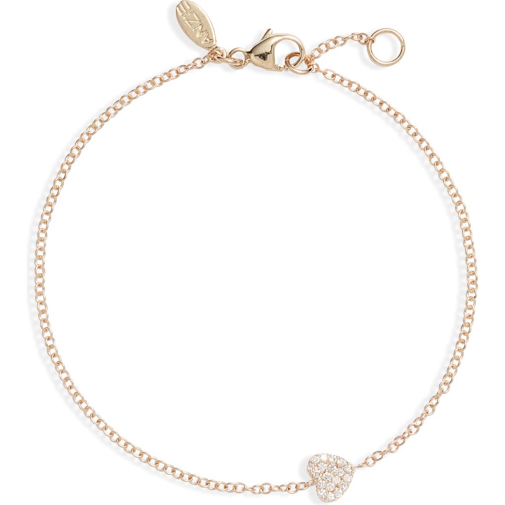 Anzie Love Letter Diamond Bracelet In Gold