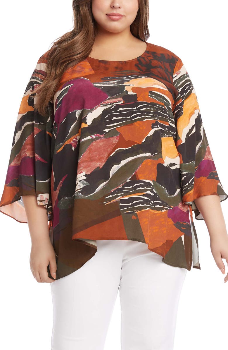 KAREN KANE Flare Hem Top, Main, color, MUL