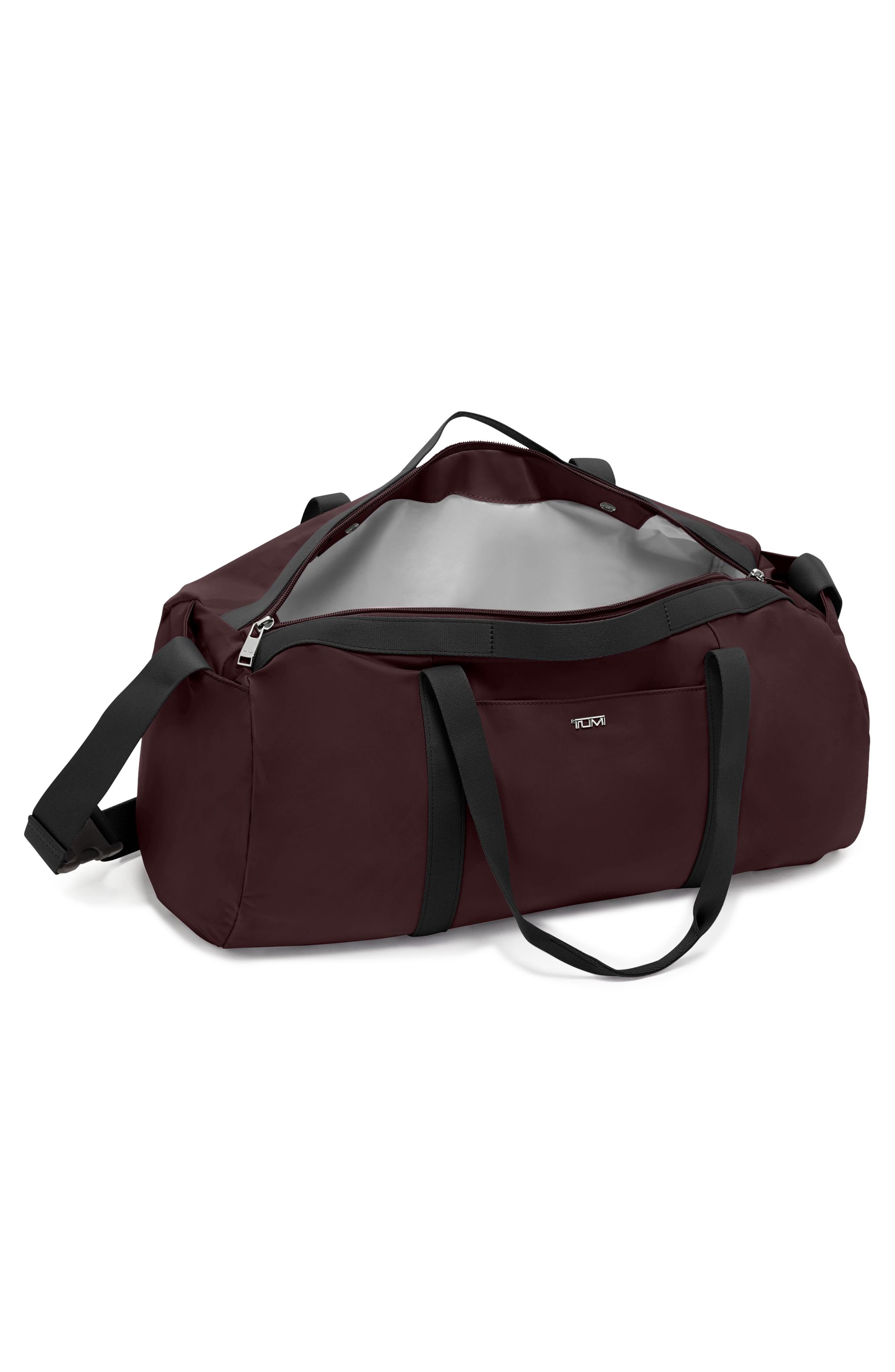 tumi - voyageur just in case backpack - deep plum Tumi Voyageur Just in Case Nylon Duffle Bag in Deep Plum