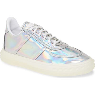 Giuseppe Zanotti Iridescent Low Top Sneaker, White
