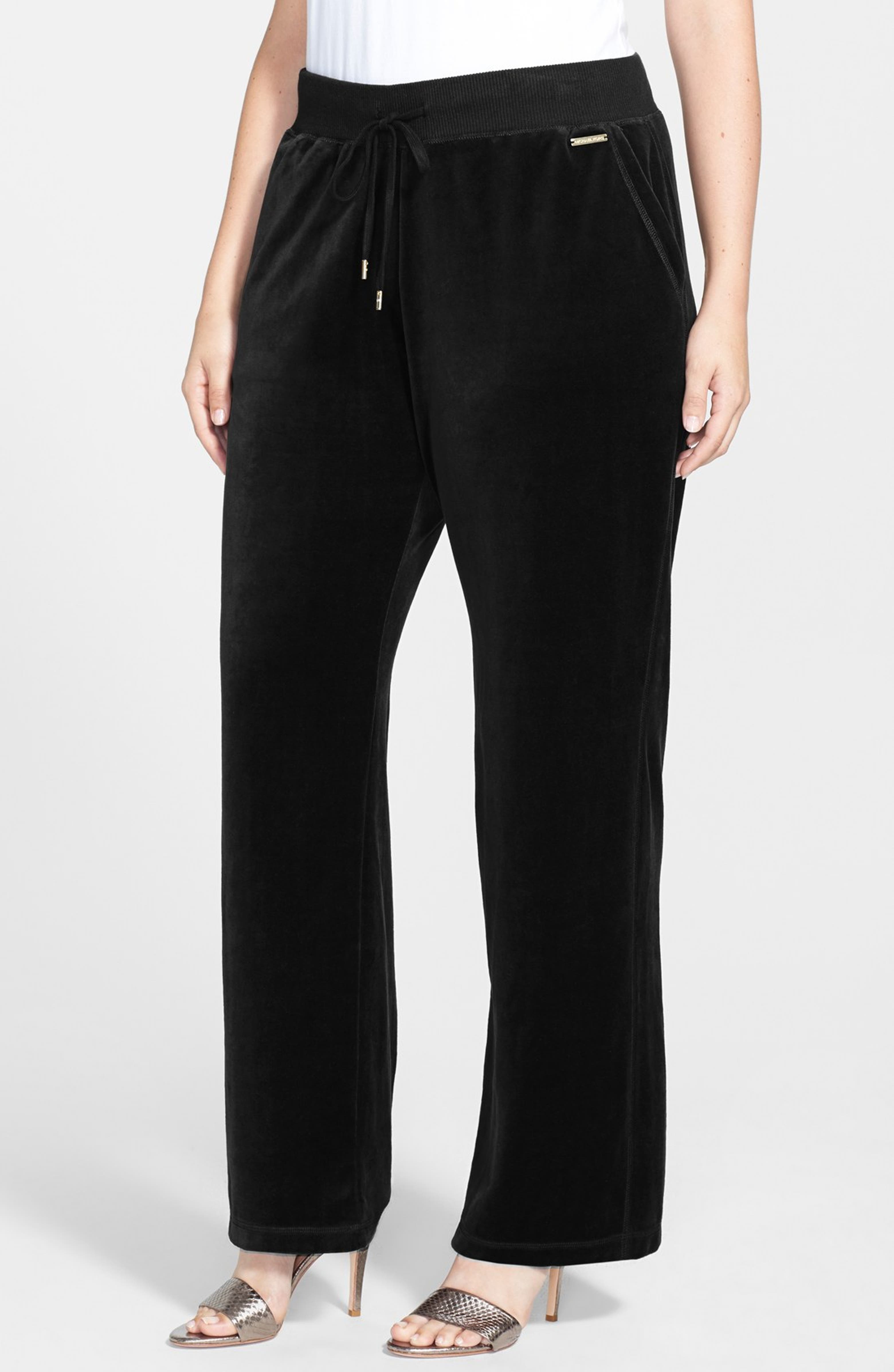 MICHAEL Michael Kors Velour Pants (Plus Size) | Nordstrom