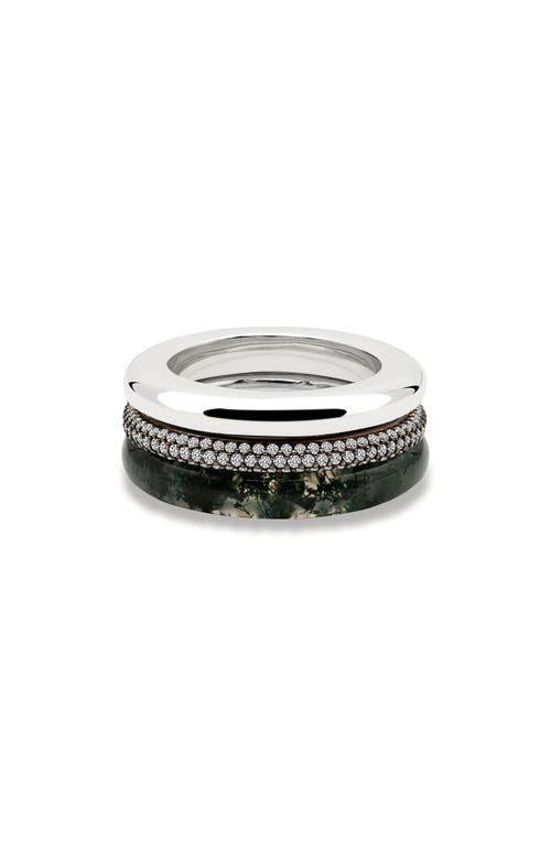 By Pariah Aurea Diamond Stack Ring In White