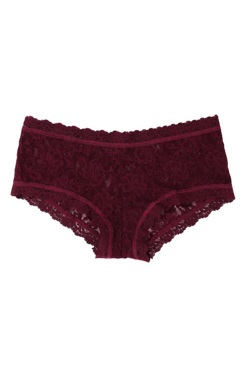 Shop Hanky Panky Signature Lace Boyshorts In Dried Cherry