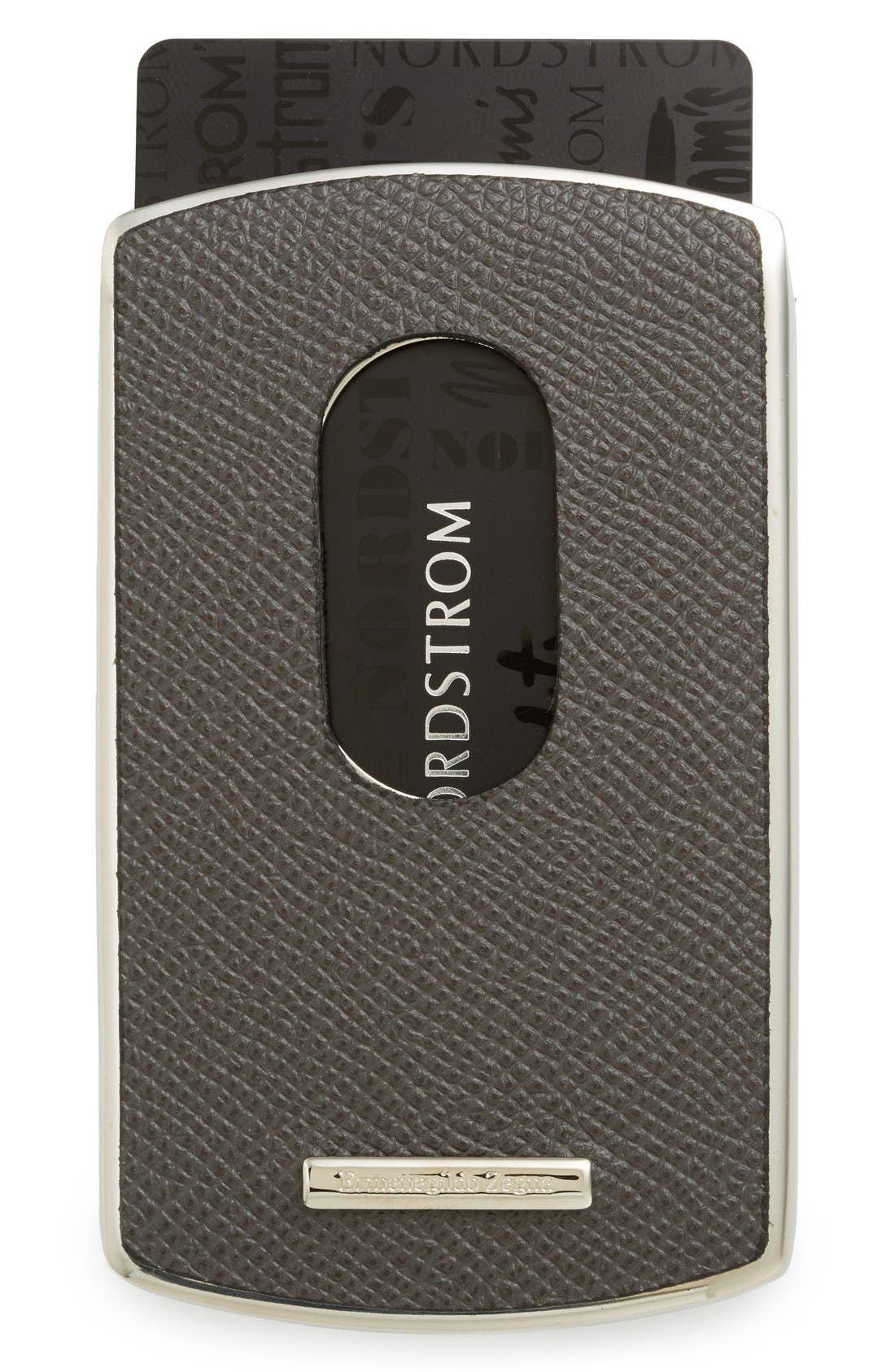 Ermenegildo Zegna Textured Leather Business Card Holder Nordstrom