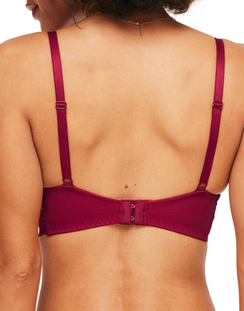 Shop Adore Me Rubie Push Up Demi Bra In Dark Red