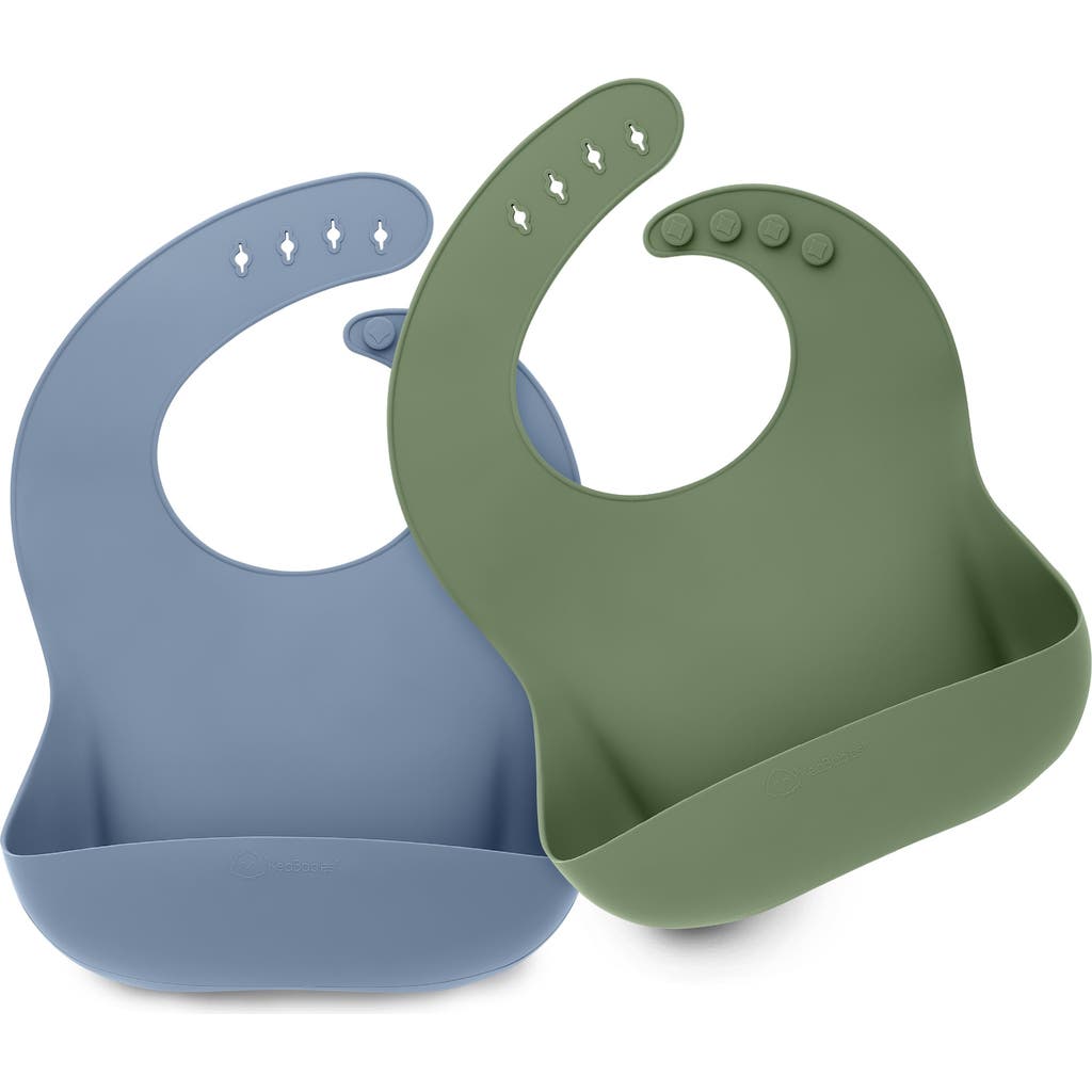 Keababies Prep Silicone Bibs In Slate