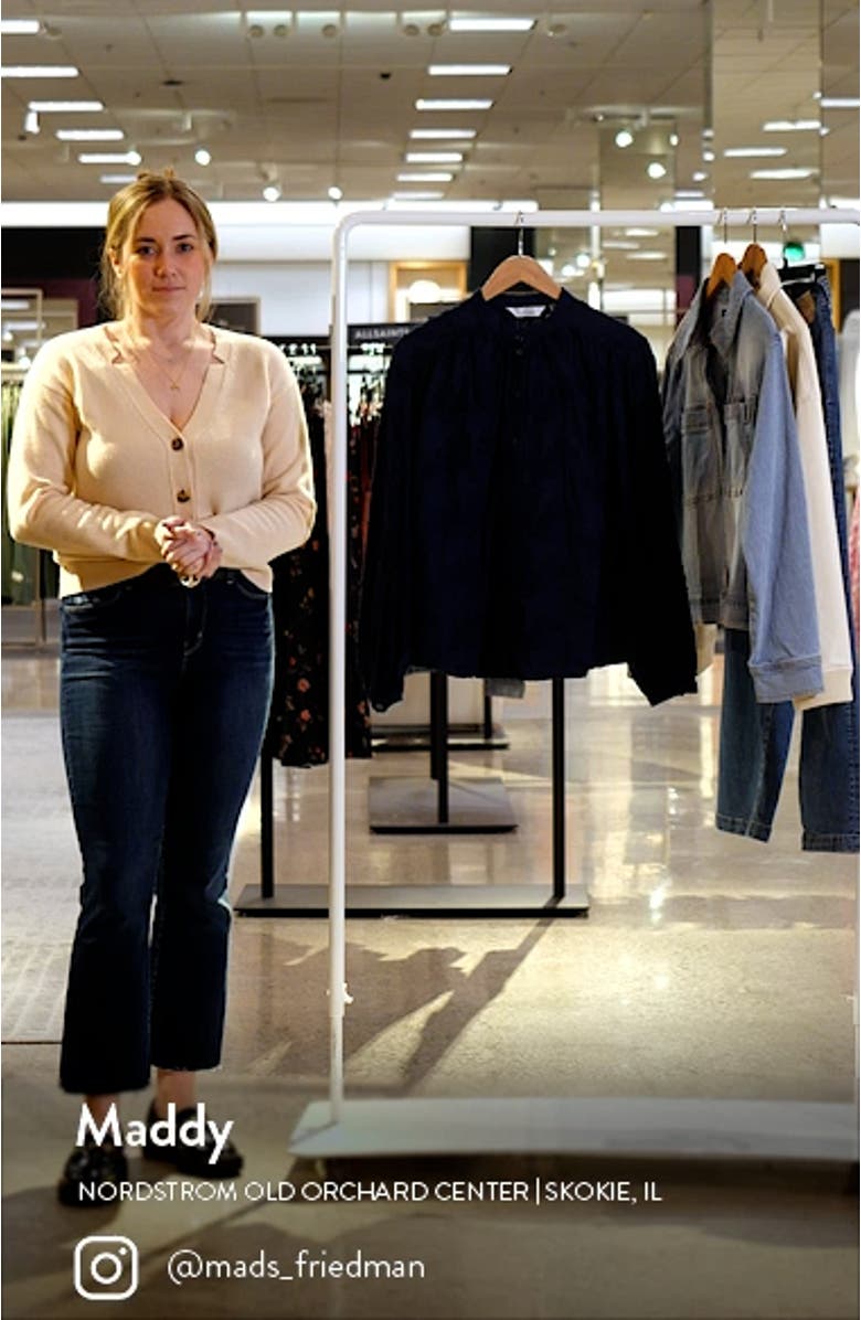 & Other Stories Band Collar Cotton Blouse Nordstrom