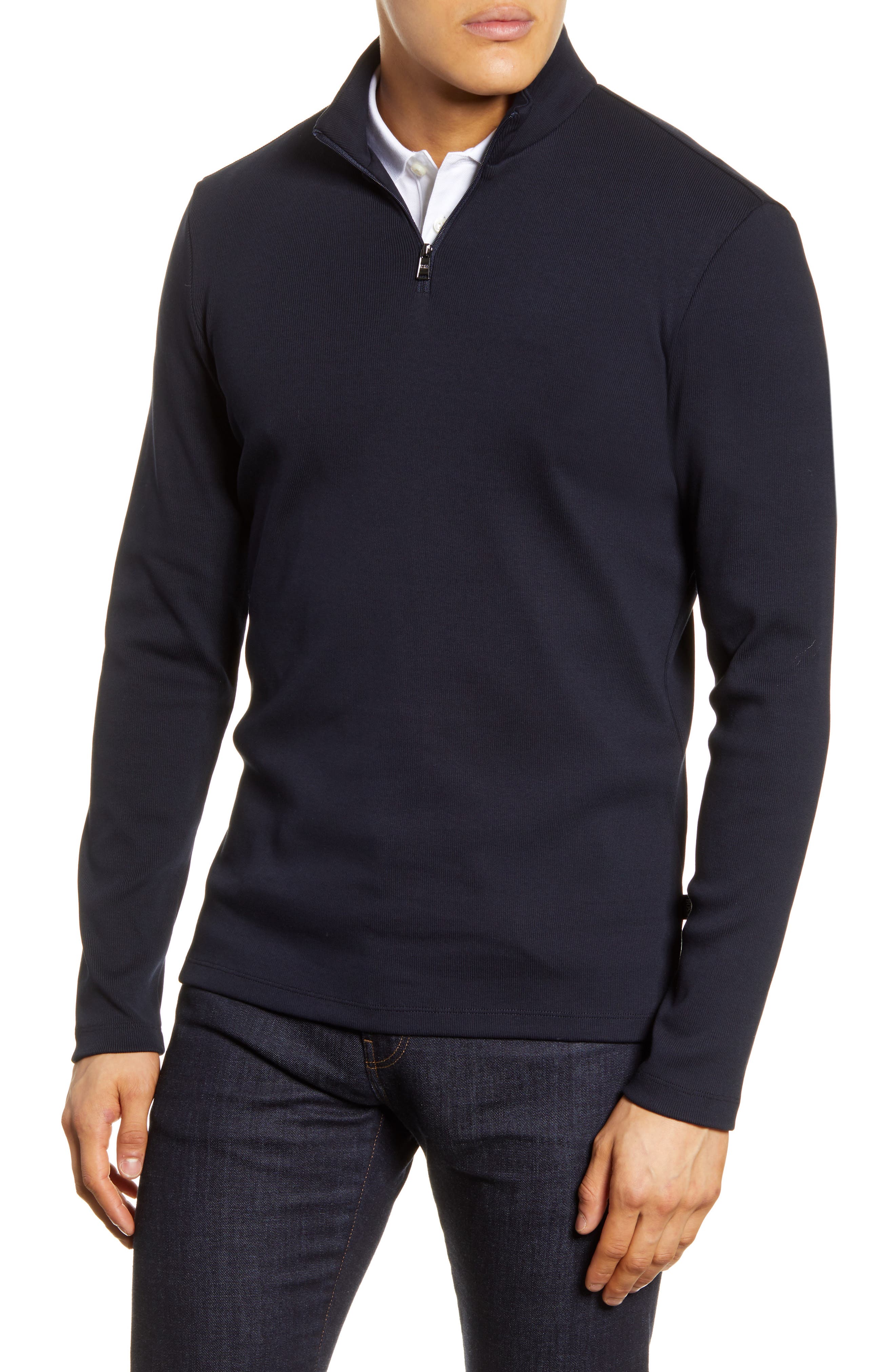 hugo boss quarter zip pullover