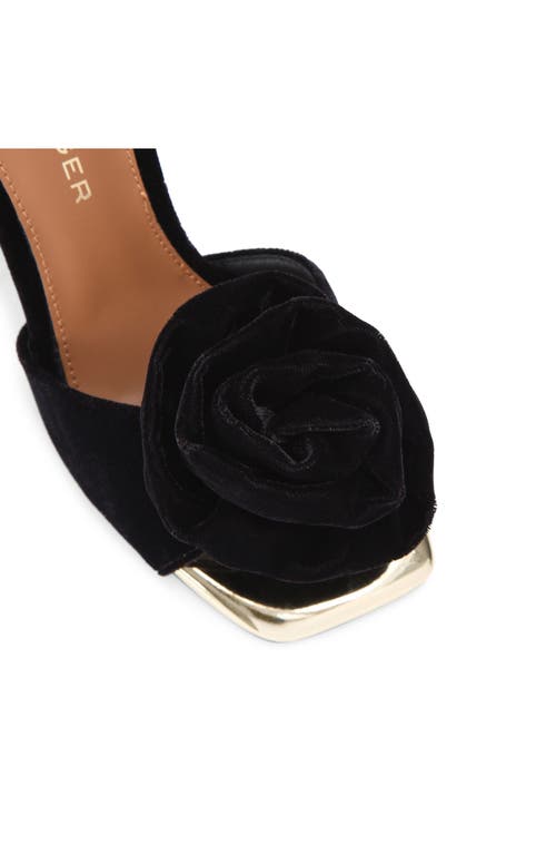 Kurt Geiger London Bloom Ankle Strap Wedge Sandal In Black