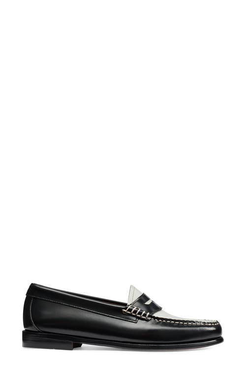 Shop G.h.bass Whitney Leather Loafer In Black/white