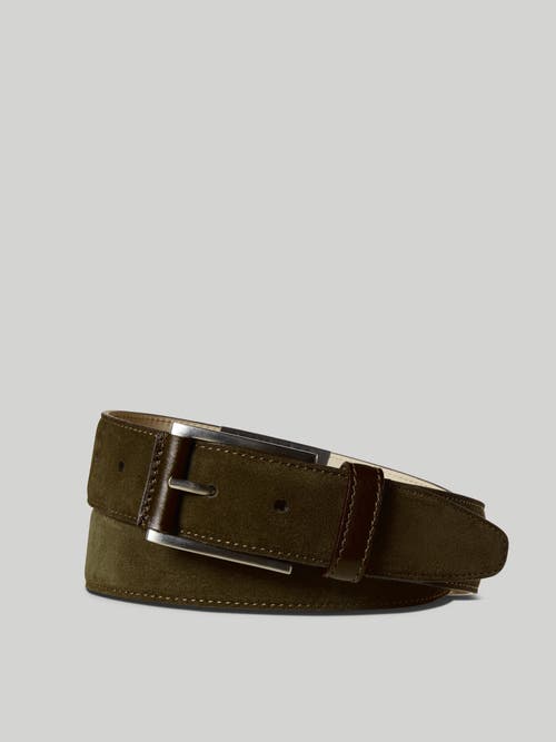 Shop Robert Talbott Suede Lewis Belt In Green