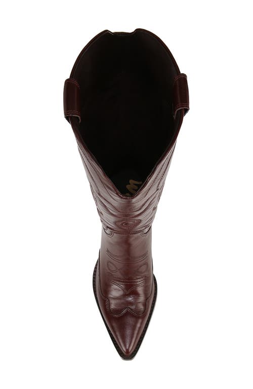 Shop Sam Edelman James Pointed Toe Western Boot In Spiced Pecan