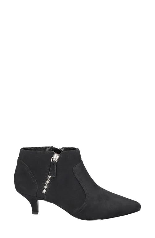 Shop Easy Street Annalee Kitten Heel Bootie In Black Lame