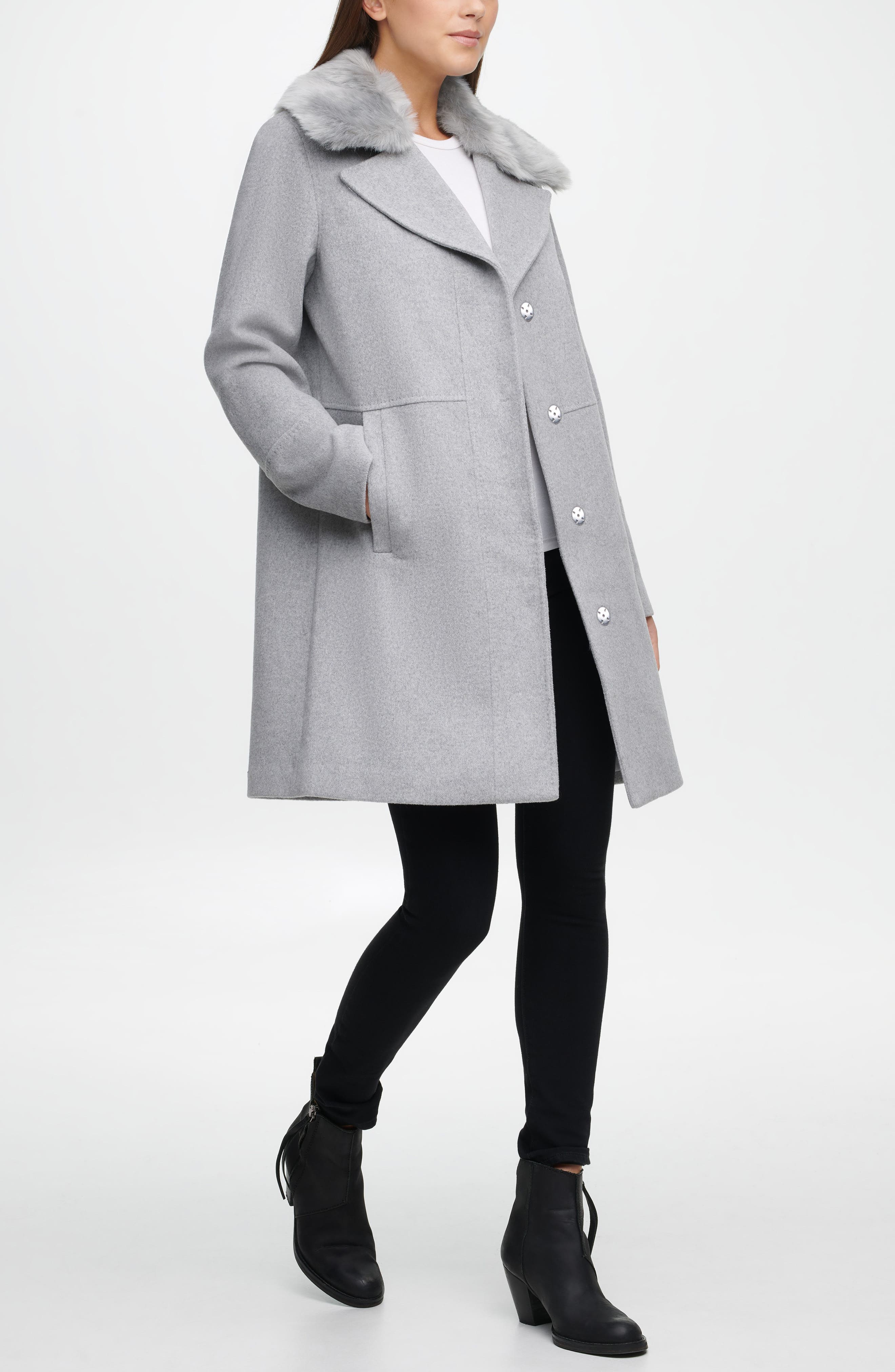 kenneth cole wool blend coat