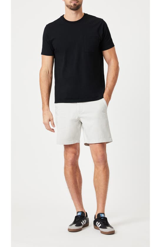 Mavi Jeans Nate Stretch Twill Flat Front Shorts In Oyster Mushroom Twill