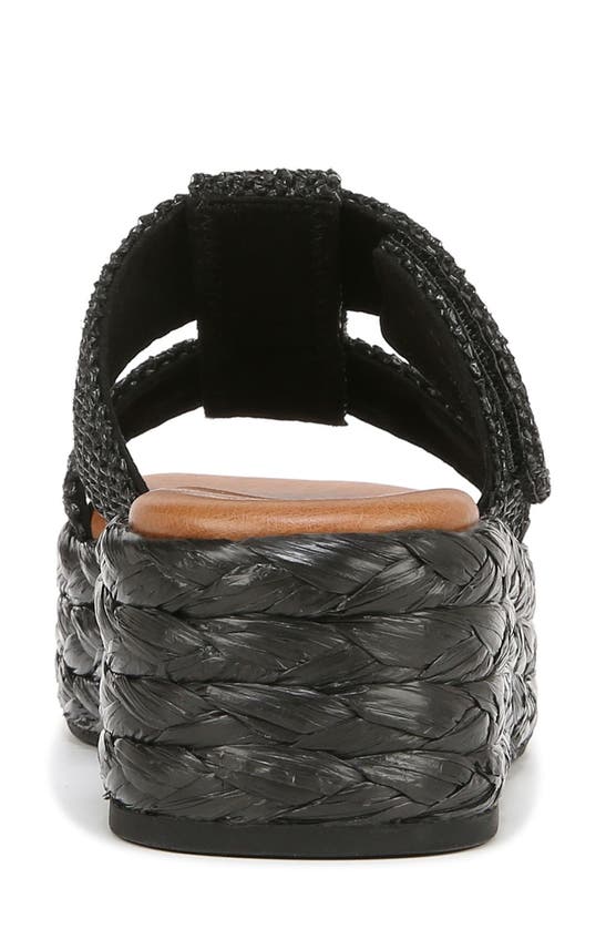 Zodiac Izzy Raffia Platform Sandal In Black Raffia