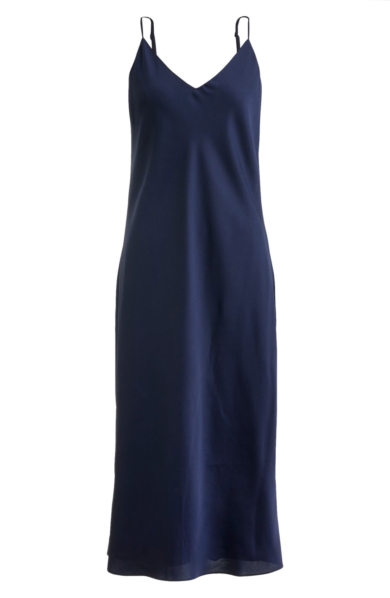 j crew navy slip dress