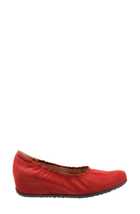 Shop Softwalk ® Wish Ballet Wedge In Red Leather