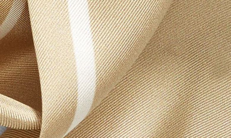 Shop Vince Stripe Silk Twilly Scarf In White/ Oak Bell