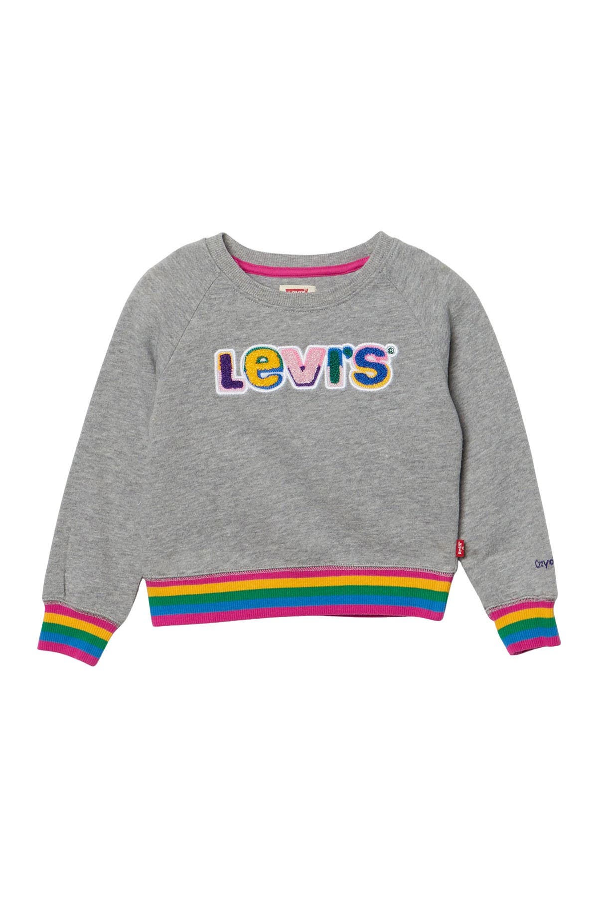 rainbow crew neck sweater