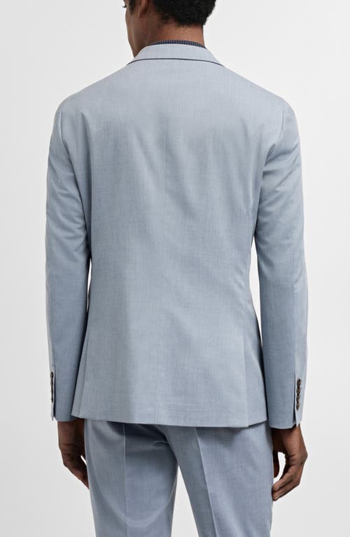 Shop Mango Superslim Fit Light Blue Stretch Sport Coat In Sky Blue