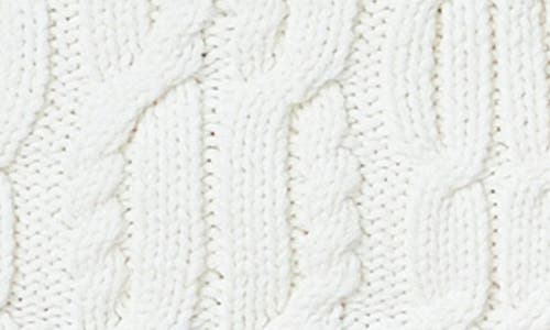 Endless Rose Cable Knit Cotton Blend Miniskirt In Cream