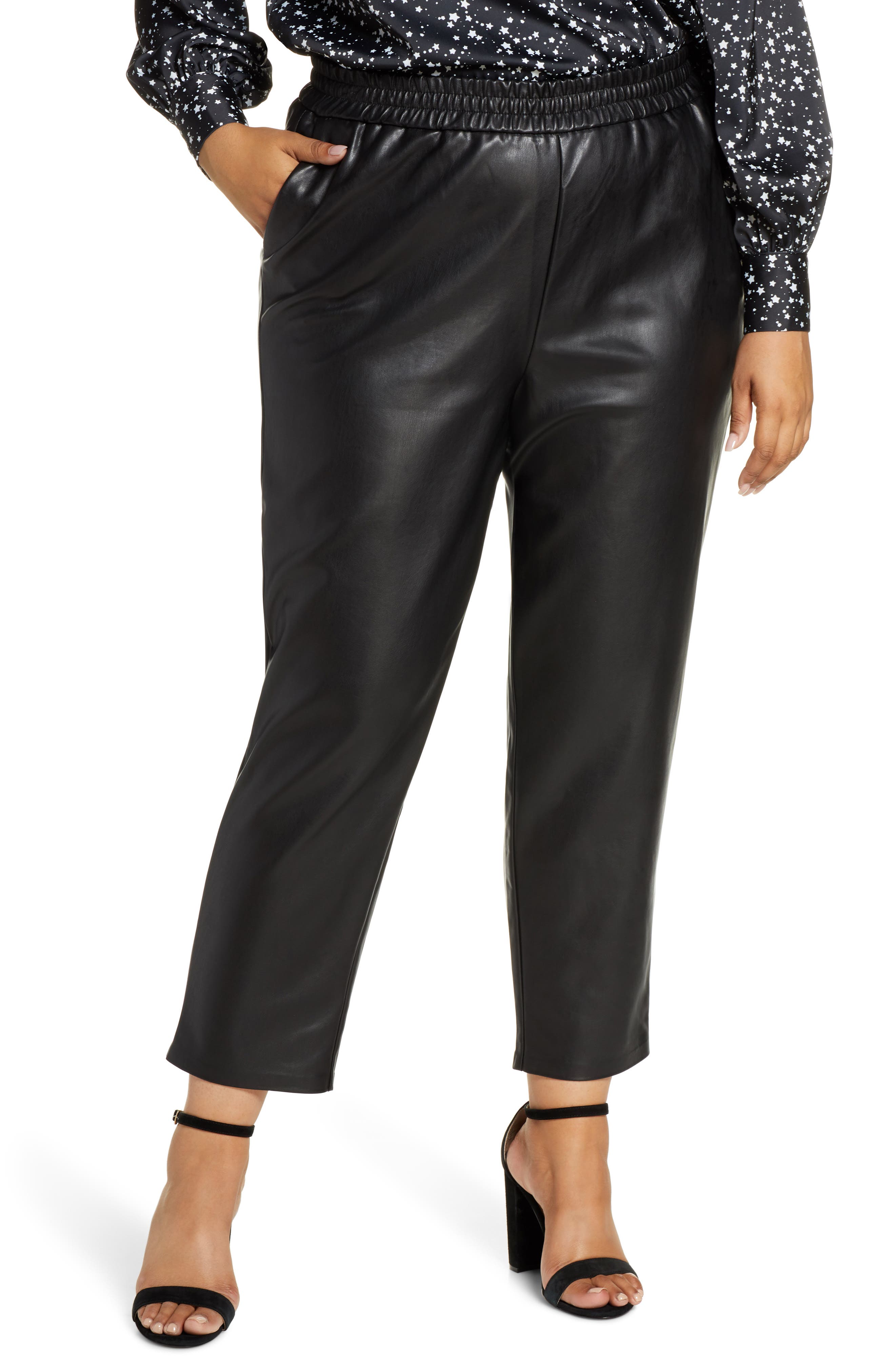 eloquii faux leather dress