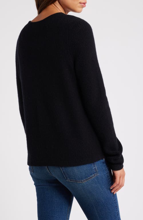 Caslonr Caslon(r) Wool & Cashmere Cardigan In Black Rock