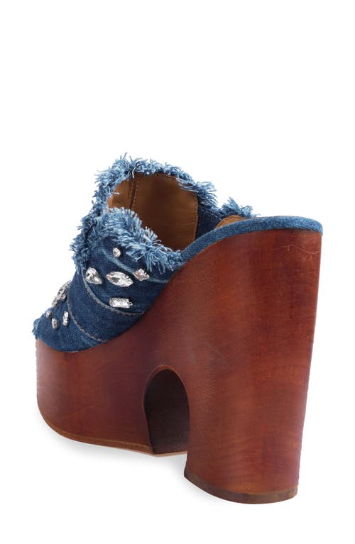 Zigi Zhara Embellished Platform Slide Sandal In Bludm