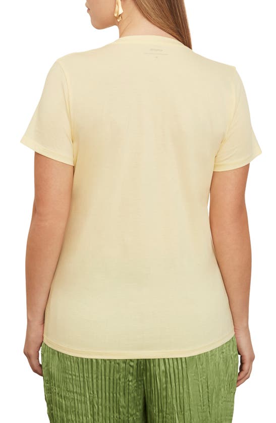 Shop Vince Essential Pima Cotton T-shirt In Pale Lemon