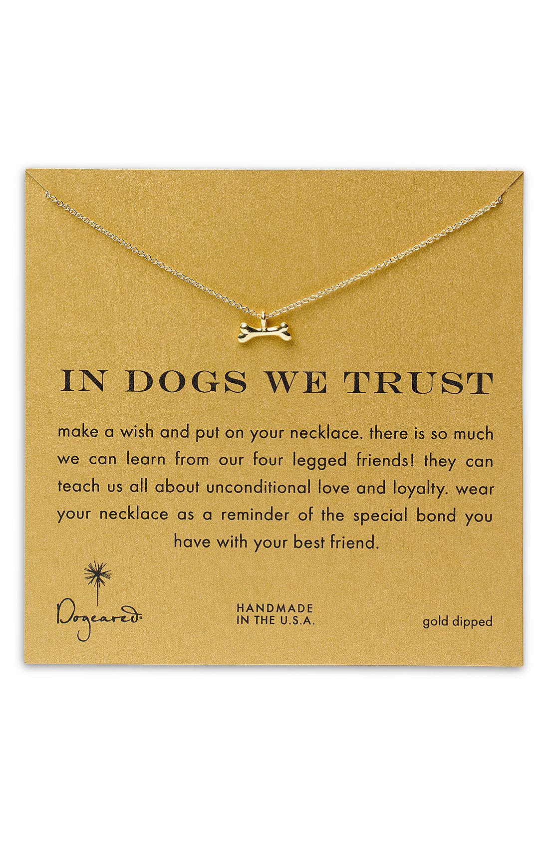 Dogeared 'Reminder In Dogs We Trust' Necklace Nordstrom