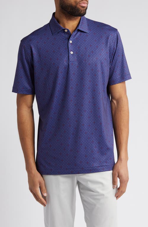 Skull in One Performance Golf Polo in Sport Navy