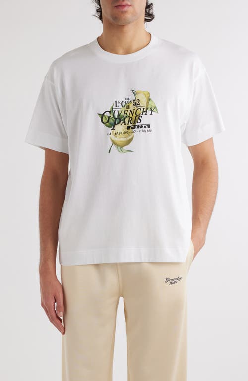 Givenchy Cotton Lemon Logo Graphic T-shirt In White