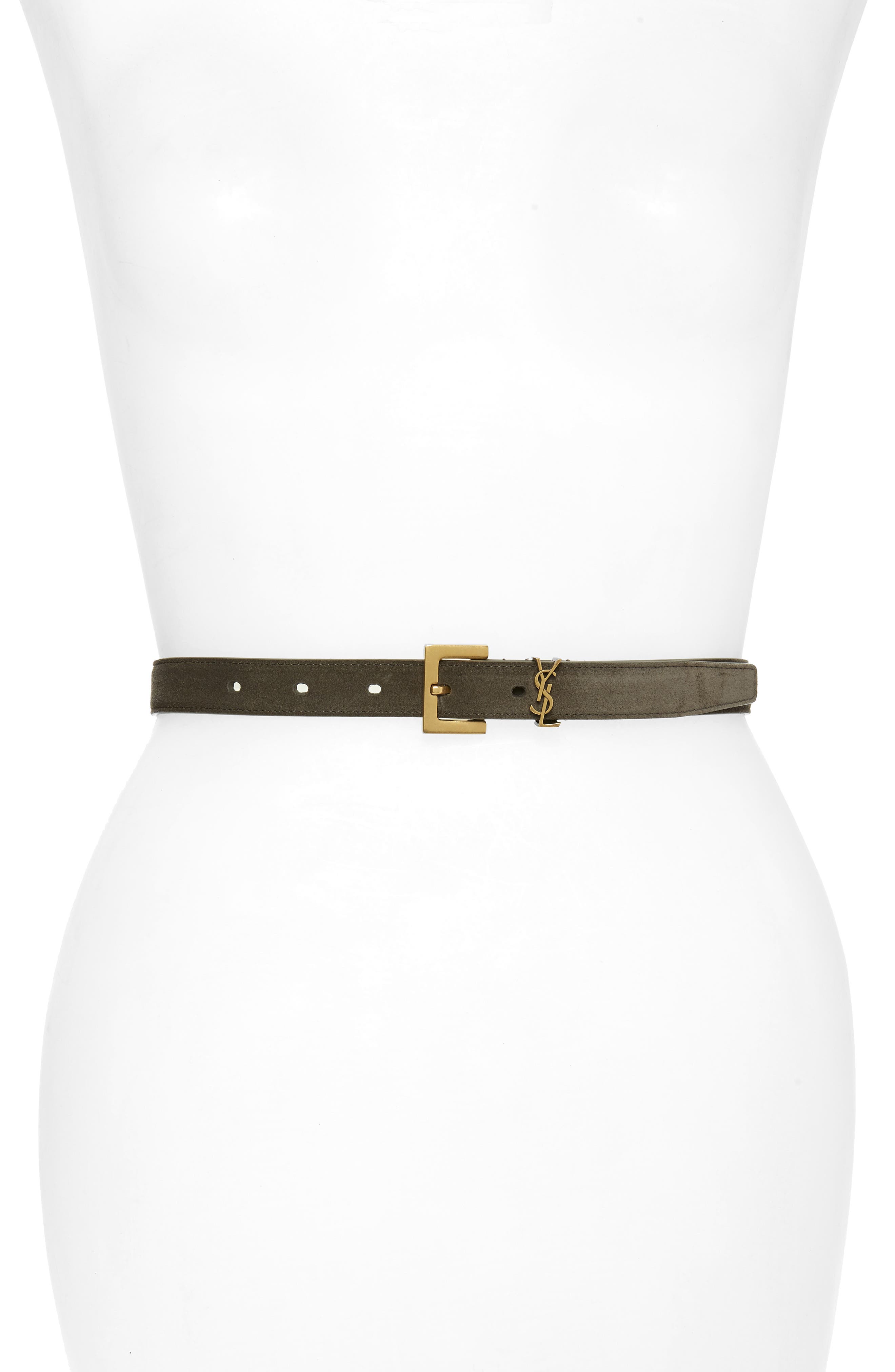 ysl logo belt