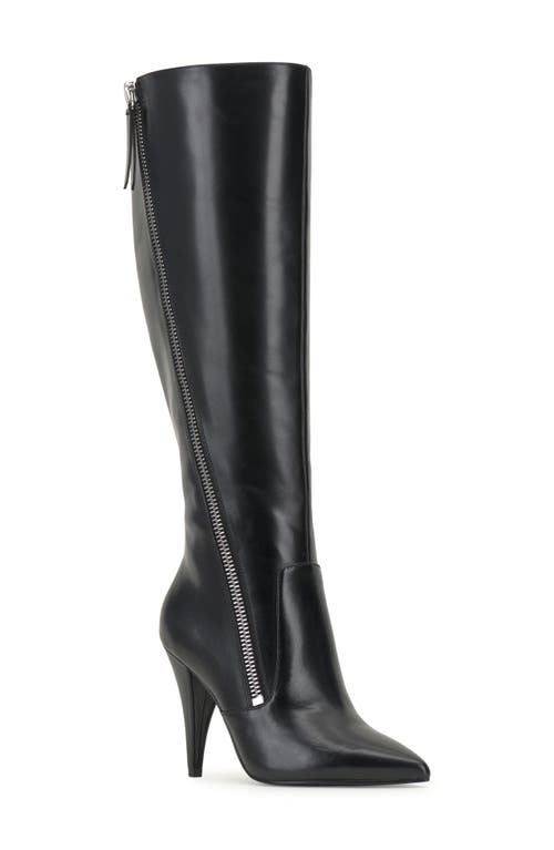 Alessa Knee High Pointed Toe Boot in Black