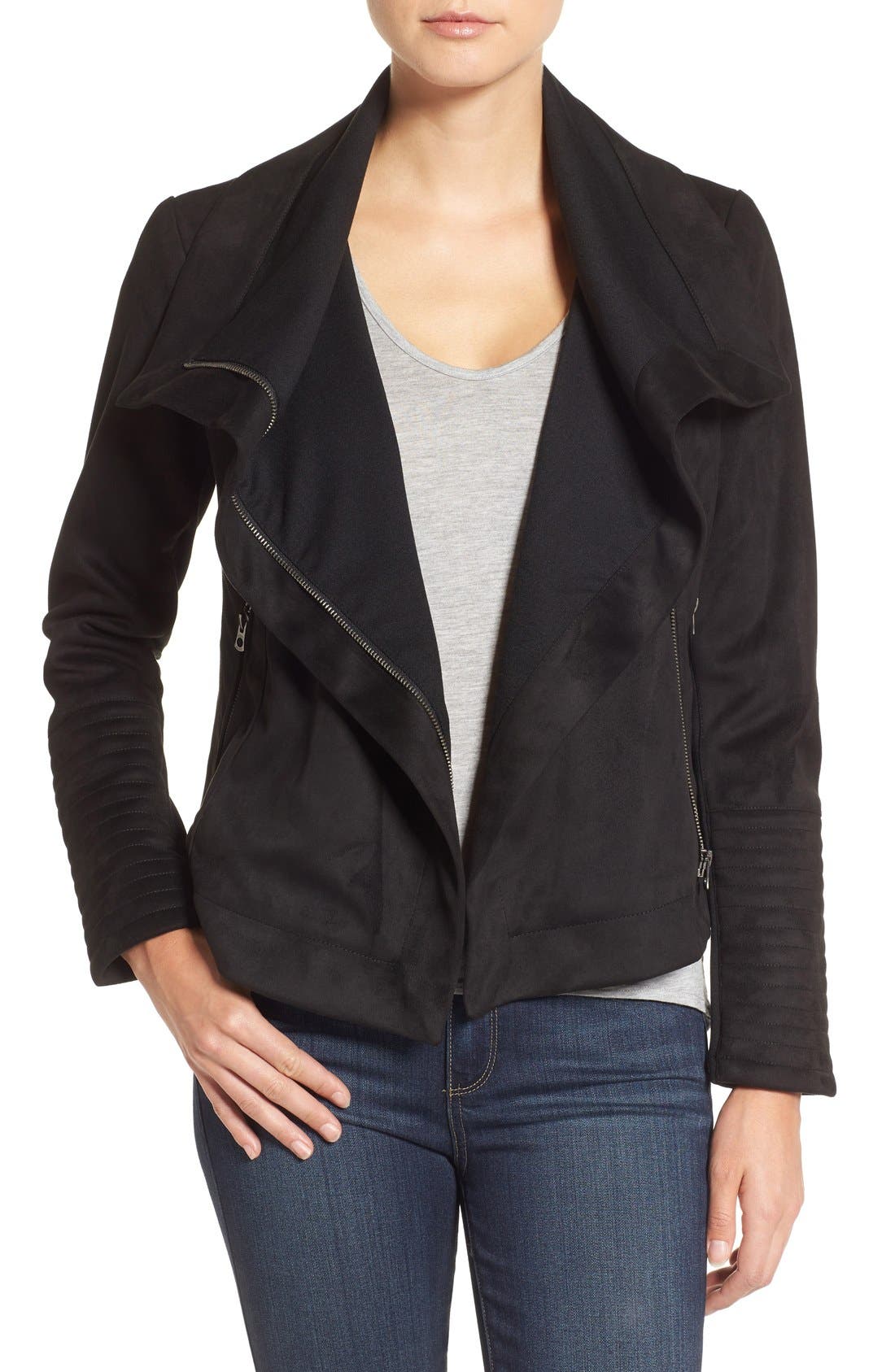 lucky brand suede moto jacket
